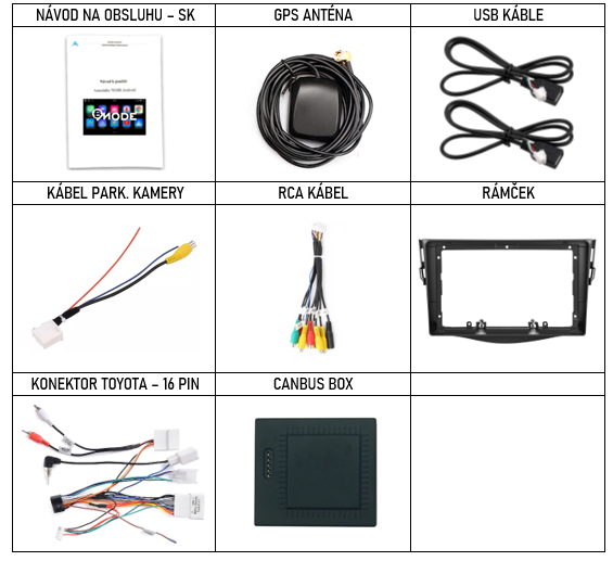 SK_Příslušenství pro Bmode BEV+BEX chytré autorádio Toyota RAV4 III 2006-2012 evtech.cz